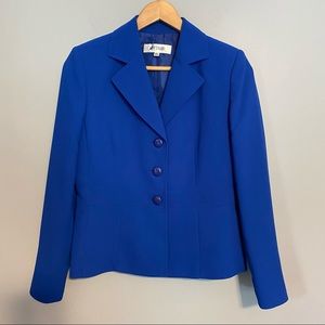 SUIT STUDIO petite blue button up blazer